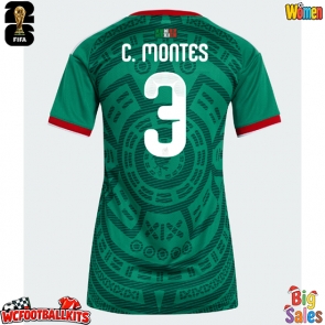 Mexico Cesar Montes #3 Replica Home Stadium Shirt for Women World Cup 2026 Short Sleeve